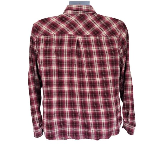 Gander Mountain Guide Series Shirt Womens L Flannel Cotton Button Outdoor Wine P - Picture 4 of 8